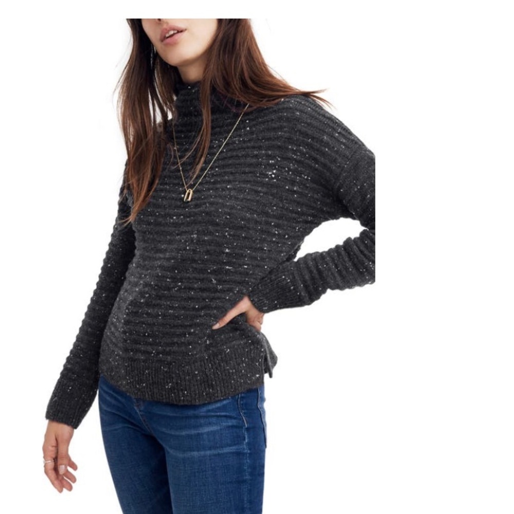 Madewell Belmont Donegal Mock Neck Sweater